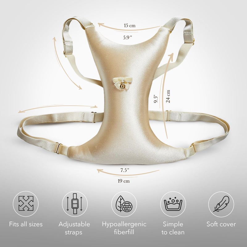 Intimia Breast Pillow for Chest Wrinkles and Side Sleeping - Breast Pillow for Wrinkle Prevention - Chest Wrinkle Pillow for Breast Support (Gold) - Image 3